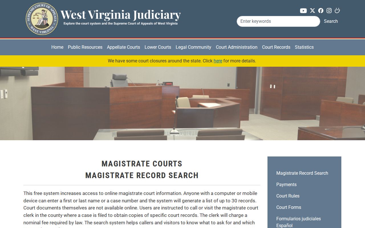 Taylor County criminal case search instructions for Magistrate Court